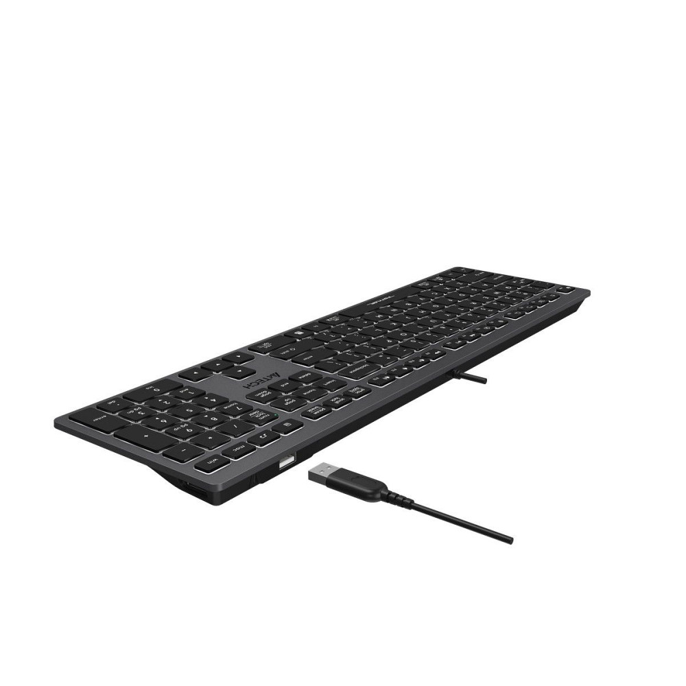 Клавиатура компьютерная проводная A4Tech FX60HUSB(Grey)Whitebacklit серая Київ - зображення 8