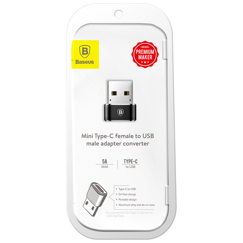 Переходник Baseus USB Male To Type-C Female Adapter Converter 3A (CAAOTG-01) Херсон - зображення 6