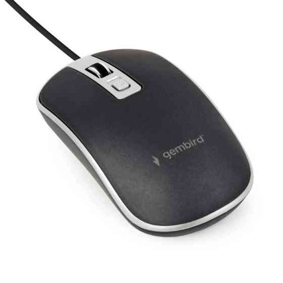Мишка GEMBIRD MUS-4B-06-BS USB Black/Silver (Код товару:42657) Харьков