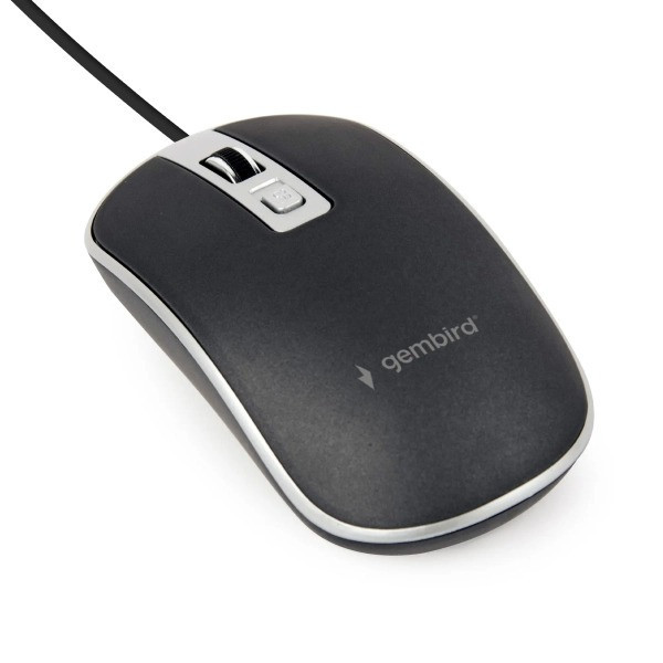 Мишка GEMBIRD MUS-4B-06-BS USB Black/Silver (Код товару:42657) Харьков - изображение 2