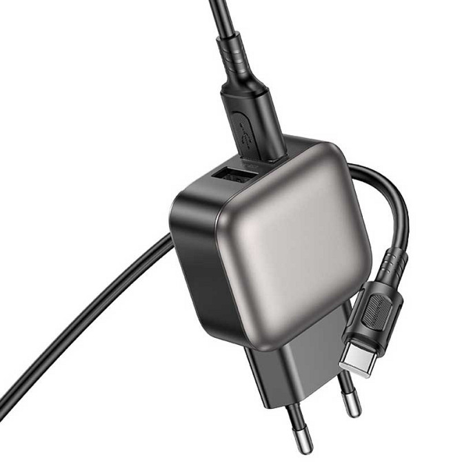 СЗУ Borofone BAS51A Absolute 12W (2USB-A) + кабель USB to Type-C Херсон - изображение 4