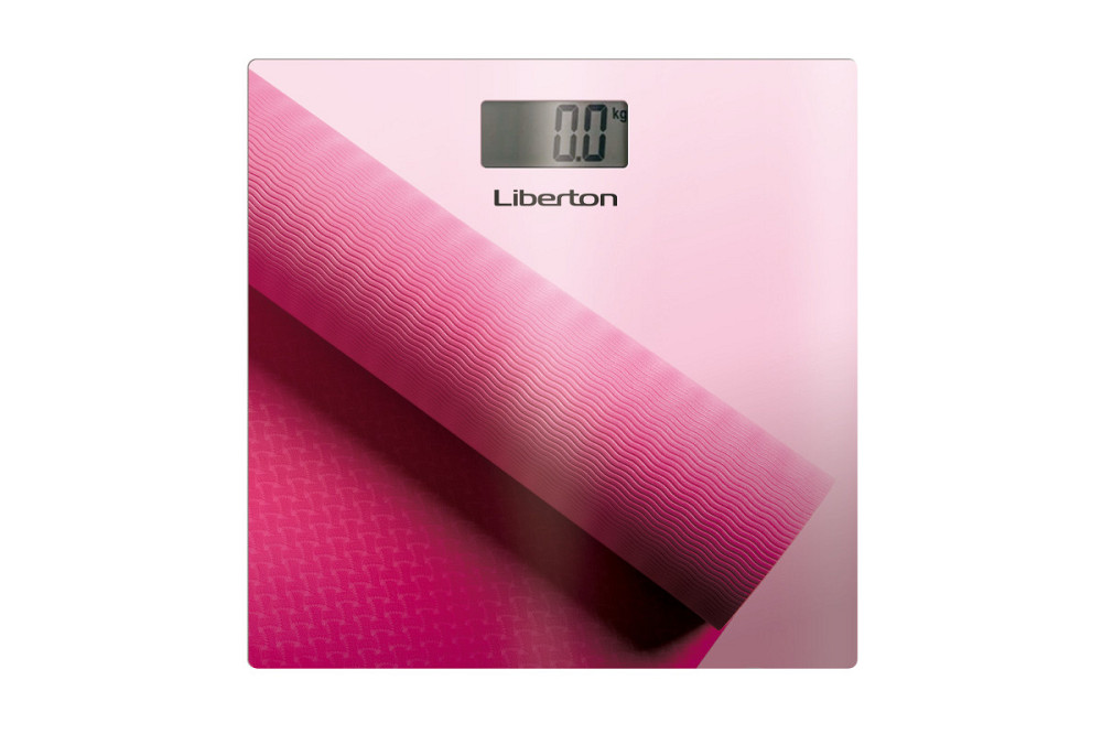Ваги електронні підлогові Liberton LBS-0804 180 кг рожеві Киев - изображение 1