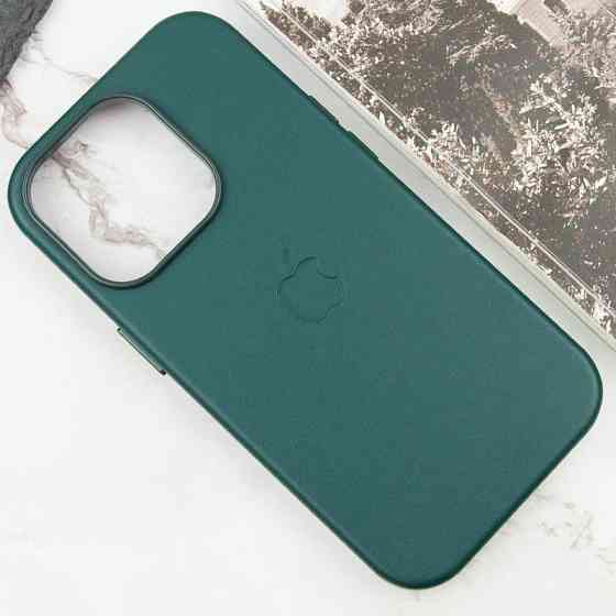 Кожаный чехол Leather Case (AAA) with MagSafe and Animation для Apple iPhone 14 Pro (6.1") Херсон
