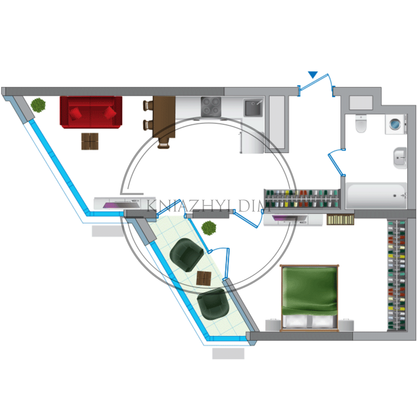 Продаж видової 1-кімнатної квартири в ЖК Зарічний. № 21114979 Київ - зображення 4