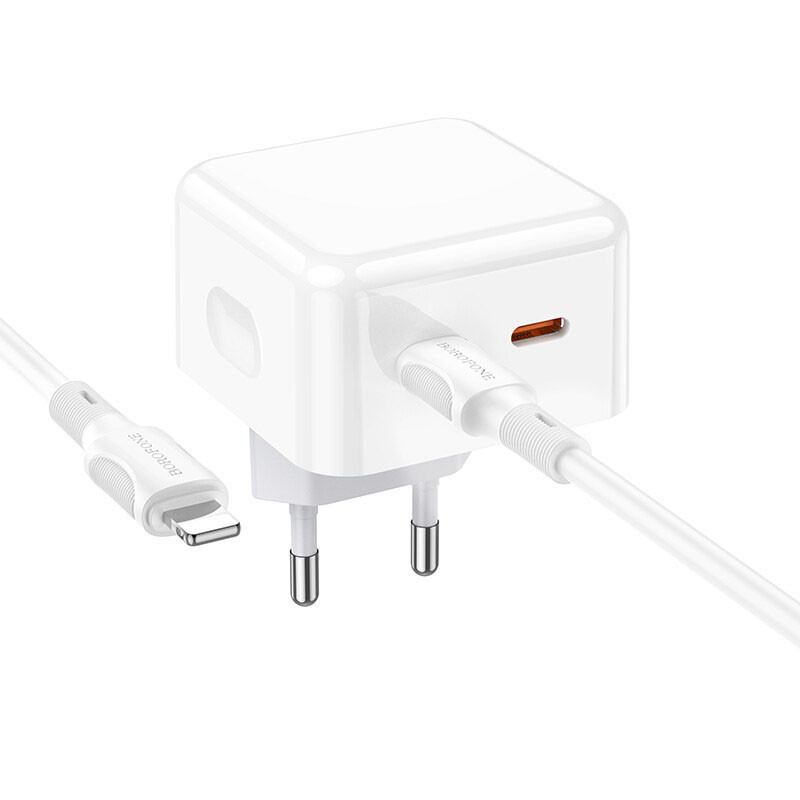 СЗУ Borofone BA76A Source PD35W (2USB-С) + кабель Type-C to Lightning Херсон - зображення 3