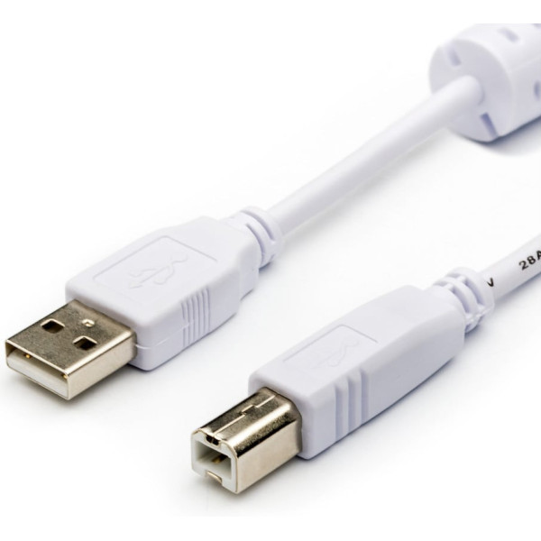 Кабель для принтера Atcom USB to Type-B (M/M) 1.8m White (3795) Харків - зображення 1