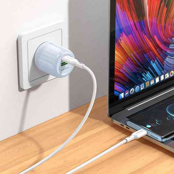 СЗУ Borofone BA94A Lustrous PD30W+QC3.0 (1USB-A/1C) + кабель Type-C to Type-C Херсон