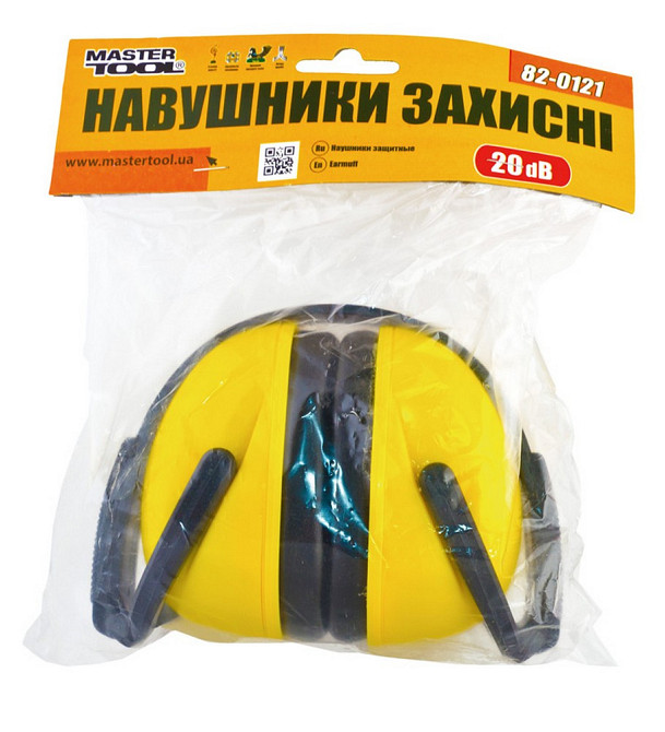 Наушники защитные противошумные MASTERTOOL усиленное складное оголовье III-EN 352-1 SNR 27 dB 82-012 Харків - зображення 2