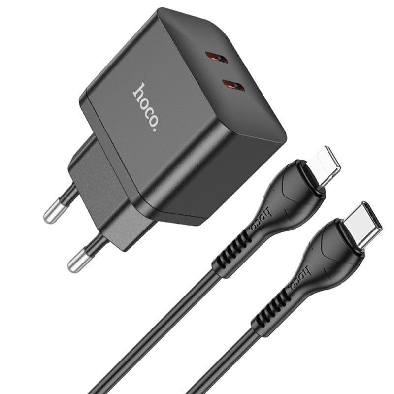 СЗУ Hoco N29 PD35W (2USB-C) + кабель Type-C to Lightning Херсон - изображение 7