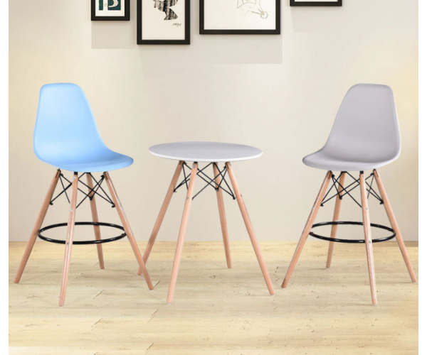 Стілець Тауер Вуд барний високий сірий Дніпро - зображення 2