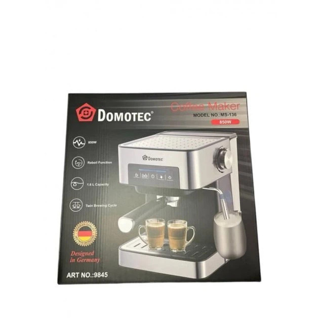 Кофеварка рожковая Domotec MS-136 850 Вт серебристая Киев - изображение 8