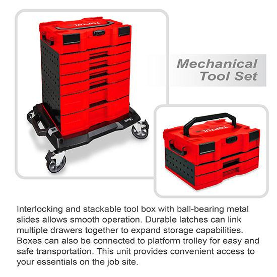 Ящик с инструментом модульный (TBCE0202, 3 секции) 134ед. TOPTUL GCZ-134A Харьков - изображение 3