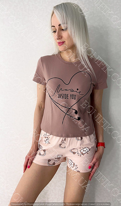 Женский комплект пижамы "Roksana" (16646) (арт. 1759) Кривий Ріг - зображення 2