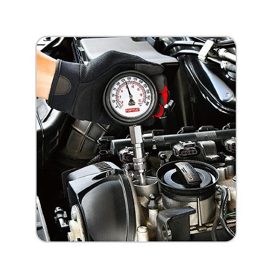 Компрессометр бензиновый со сменными наконечниками 9ед. TOPTUL JGAI0906 Харків - зображення 2