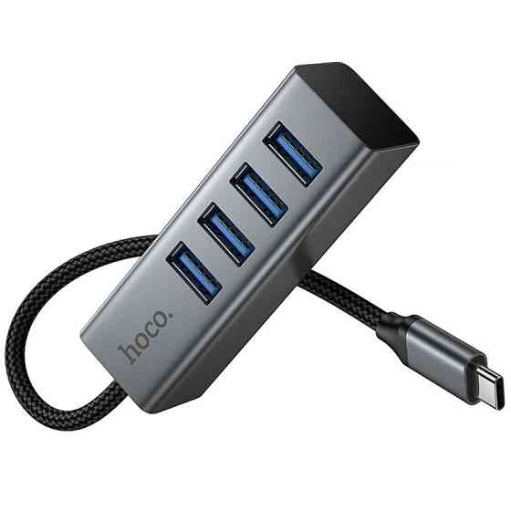 Переходник HUB Hoco HB1C 4in1 (Type-C to 4xUSB 3.0) (0.2m) Херсон