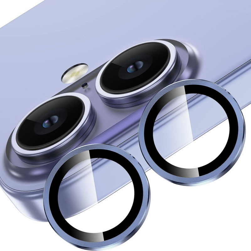 Защитное стекло Metal Classic на камеру (в упак.) для Apple iPhone 16 (6.1") / 16 Plus (6.7") Херсон - зображення 2