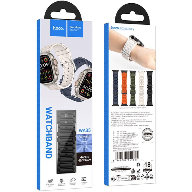 Ремешок Hoco WA35 Emir series thickened silicone strap для Apple watch 38/40/41mm Херсон - зображення 3