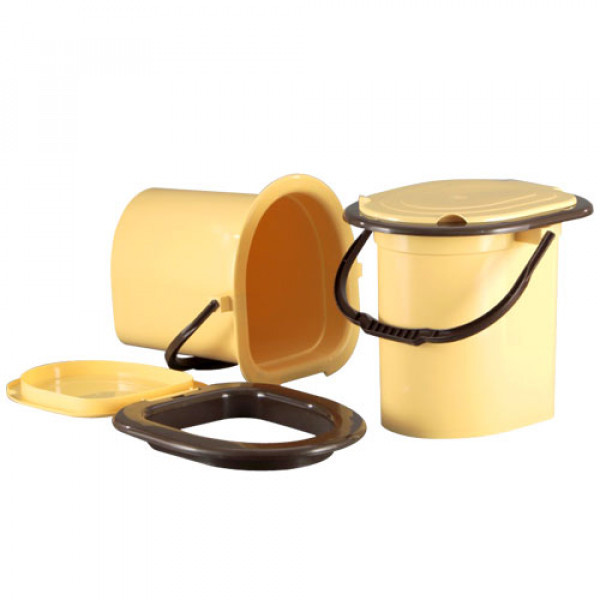 Відро туалетне з кришкою Stenson GR-05018 бежеве Киев - изображение 1