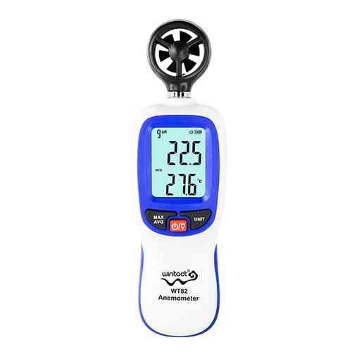 Цифровой крыльчатый анемометр 0,3-30м/с, -10-45°C WINTACT WT82 Харьков