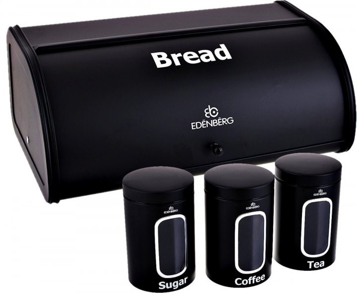 Хлібниця з трьома банками Edenberg EB-097 4 предмети Київ - зображення 1