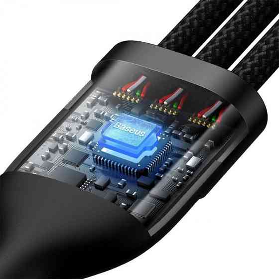 Дата кабель Baseus Flash Series 2 USB to Lightning/Type-C/MicroUSB 100W (1.2m) (CASS03000) Херсон