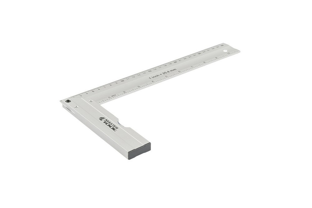 Угольник строительный алюминиевый MASTERTOOL 300 мм ручка Al с капсулой 0,5 мм/1м 30-4300 Харків - зображення 3