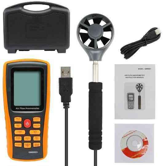 Анемометр профессиональный USB 0,3-45м/с, 0-45°C BENETECH GM8902X Харків