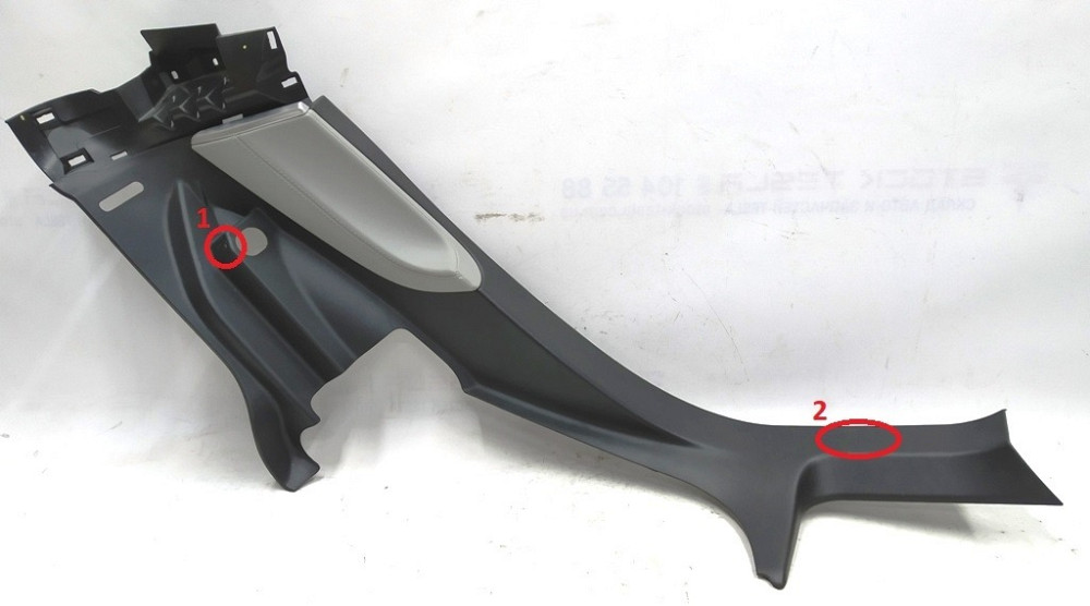 1Облицовка стойки C нижняя левая PVC GREY с повреждением Tesla model S 1002534-09-H Киев - изображение 1