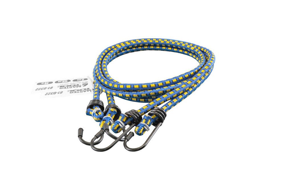 Стяжка груза MASTERTOOL резиновая Ø 8 мм 120 см набор 2 шт 81-0322 Харьков - изображение 1