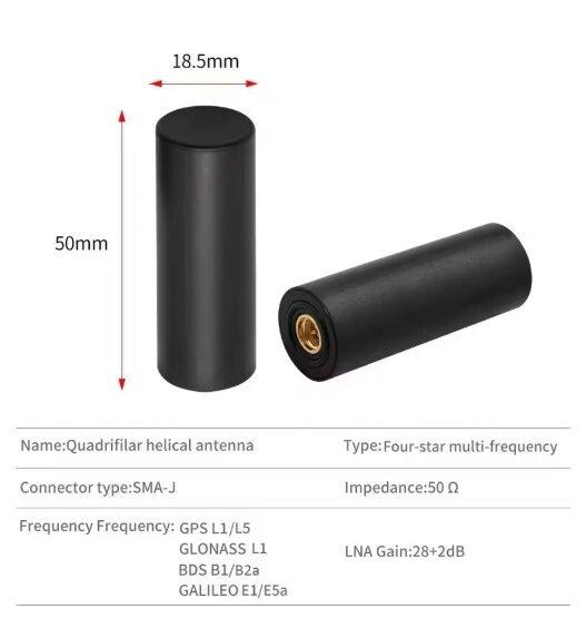 GPS антенна спиральная RTK GNSS HA-1031 RHCP, LNA 28dB, полнодиапазонная, SMA-male (11008) Днепр - изображение 4