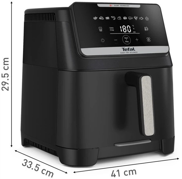 Мультипечь Tefal Easy Fry Silence EY8428E0 1800 Вт черная Киев - изображение 2