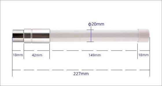Антенна 400-530MHz 5dBi, до 50W, 22 см, N-male (штырь). Смотрите графики КСВ. Дніпро