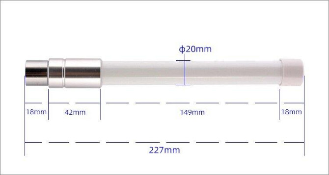 Антенна 400-530MHz 5dBi, до 50W, 22 см, N-male (штырь). Смотрите графики КСВ. Дніпро - зображення 4