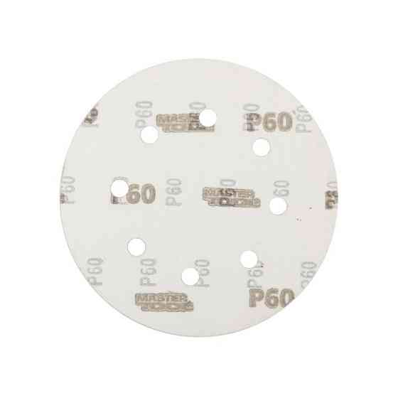 Круг шлифовальный на липучке MASTERTOOL 180 мм/8 отв P60 набор 5 шт 08-1806-H Харьков