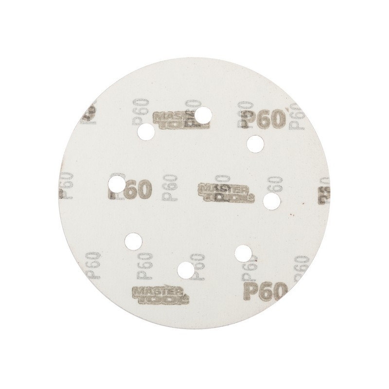 Круг шлифовальный на липучке MASTERTOOL 180 мм/8 отв P60 набор 5 шт 08-1806-H Харьков - изображение 2
