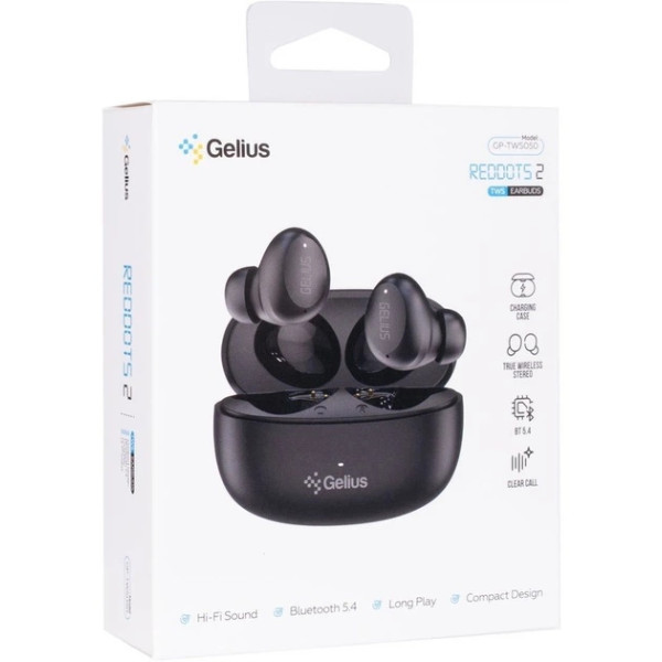 Bluetooth-гарнітура Gelius Reddots 2 GP-TWS050 Black Харків - зображення 2