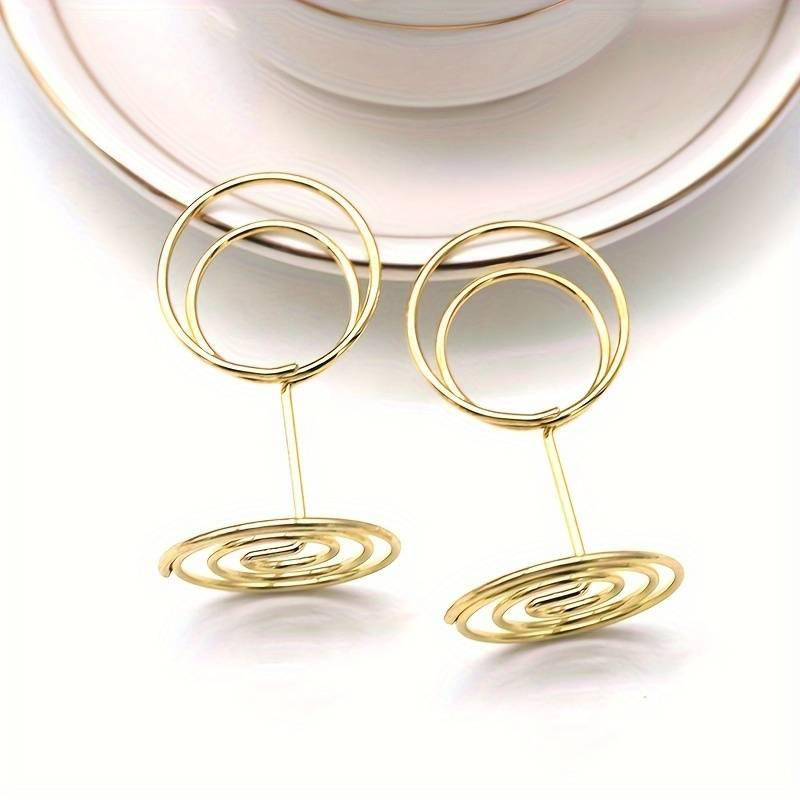 Подставка для карточек рассадки гостей, ценникодержатель Leeseph 10шт золото MV038 Одеса - зображення 3