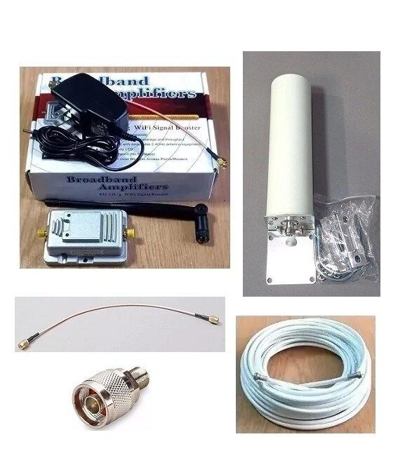 Усилитель сигнала Wi-Fi (бустер) репитер 2,4 ГГц 1W с внешней круговой антенной и аксессуарами Днепр - изображение 1