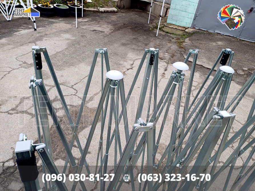 Шатер розсувний 6х3 Pro Extra Сірий з оцинкований каркас. Шатри намети виготовлення пошиття тенти Запоріжжя - зображення 8