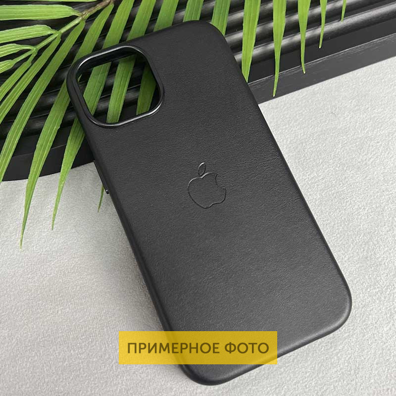 Кожаный чехол Leather Case (AAA) with MagSafe для Apple iPhone 16e (6.1") Херсон - зображення 3