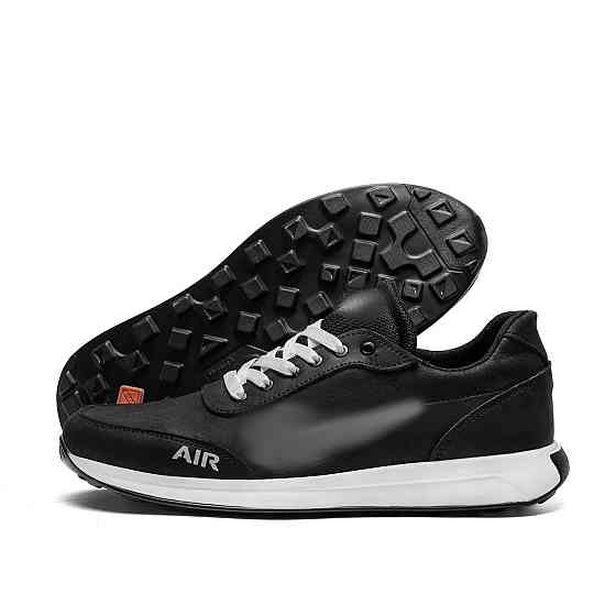 Мужские кожаные кроссовки  Air Black Київ