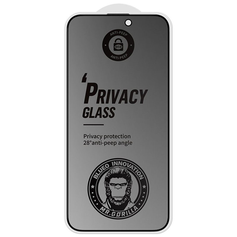 Защитное 2.5D стекло Blueo Full Cover Anti-Peep Matte для Apple iPhone 14 Pro Max (6.7") Херсон - зображення 2