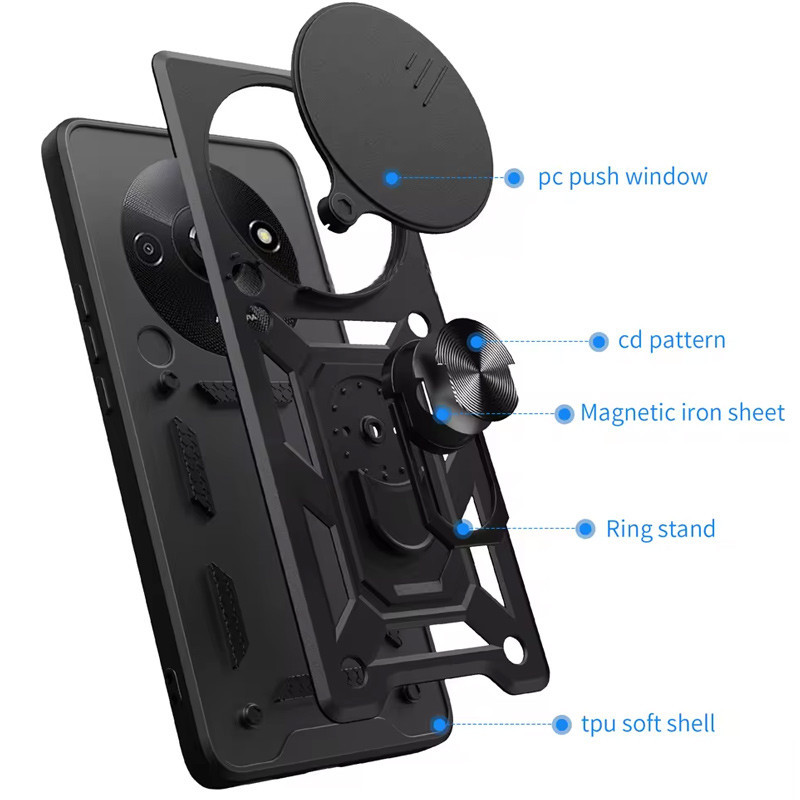 Ударопрочный чехол Camshield Serge Ring для Xiaomi Redmi A3 / A3x Херсон - зображення 5