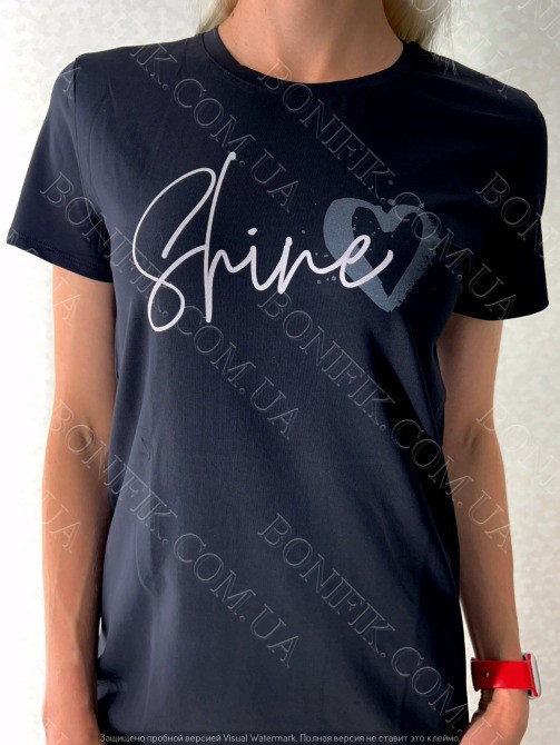 Женское чёрное платье из хлопка "Shine" (16002) (арт. 1761) Кривой Рог - изображение 2