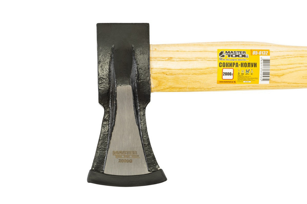 Топор-колун MASTERTOOL 2000 г HRC 50 рукоятка из дерева с полимерной защитой 900 мм 05-0132 Харків - зображення 4