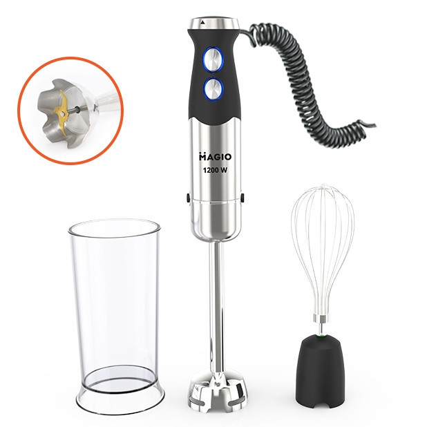 Блендер погружной 3в1 Magio MG-645 1200 Вт Київ - зображення 1