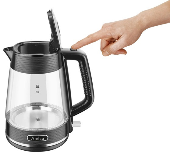 Электрочайник Amica KF 4050G 1.7 л черный Київ - зображення 5
