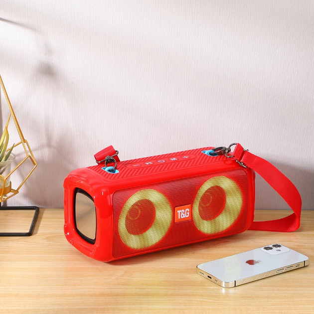 Колонка портативная Bluetooth T&G TG641 red красная Київ - зображення 2