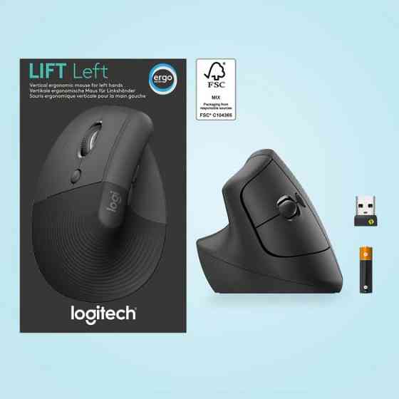 Мышь компьютерная безпроводная Logitech Lift Vertical Ergonomic Mouse Graphite L910-006473 графитова Киев