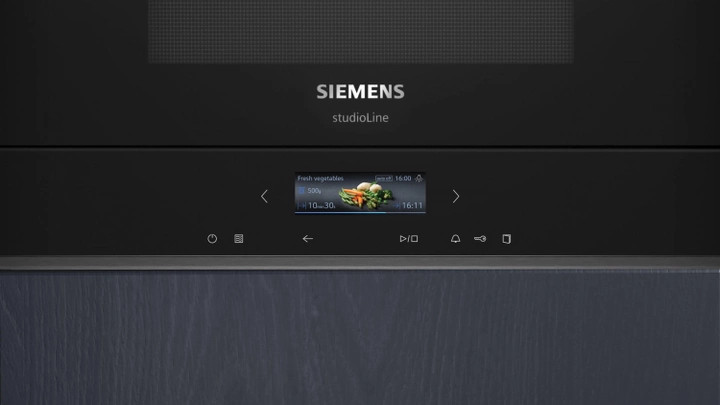 Встраиваемая микроволновая печь Siemens BE732R1B1 21 л черная Київ - зображення 2